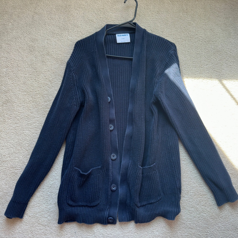 Old Navy Men's Dark Blue Cardigan Sweater